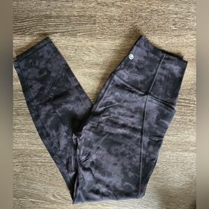 CRZ Leggings Size Small Pockets 25" Black Gray